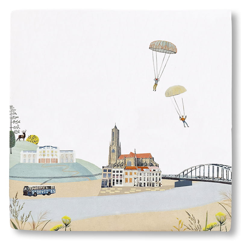 Wandtegel Arnhem aan de Rijn S
