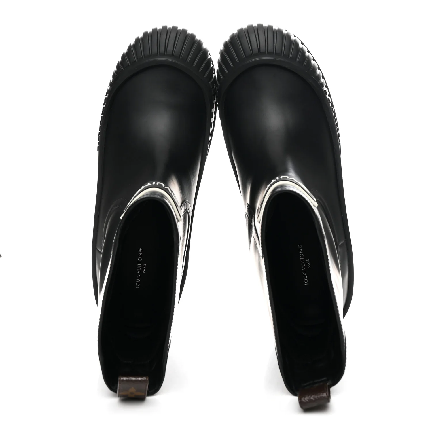 Calfskin Polar Flat Ankle Boots 41 Black