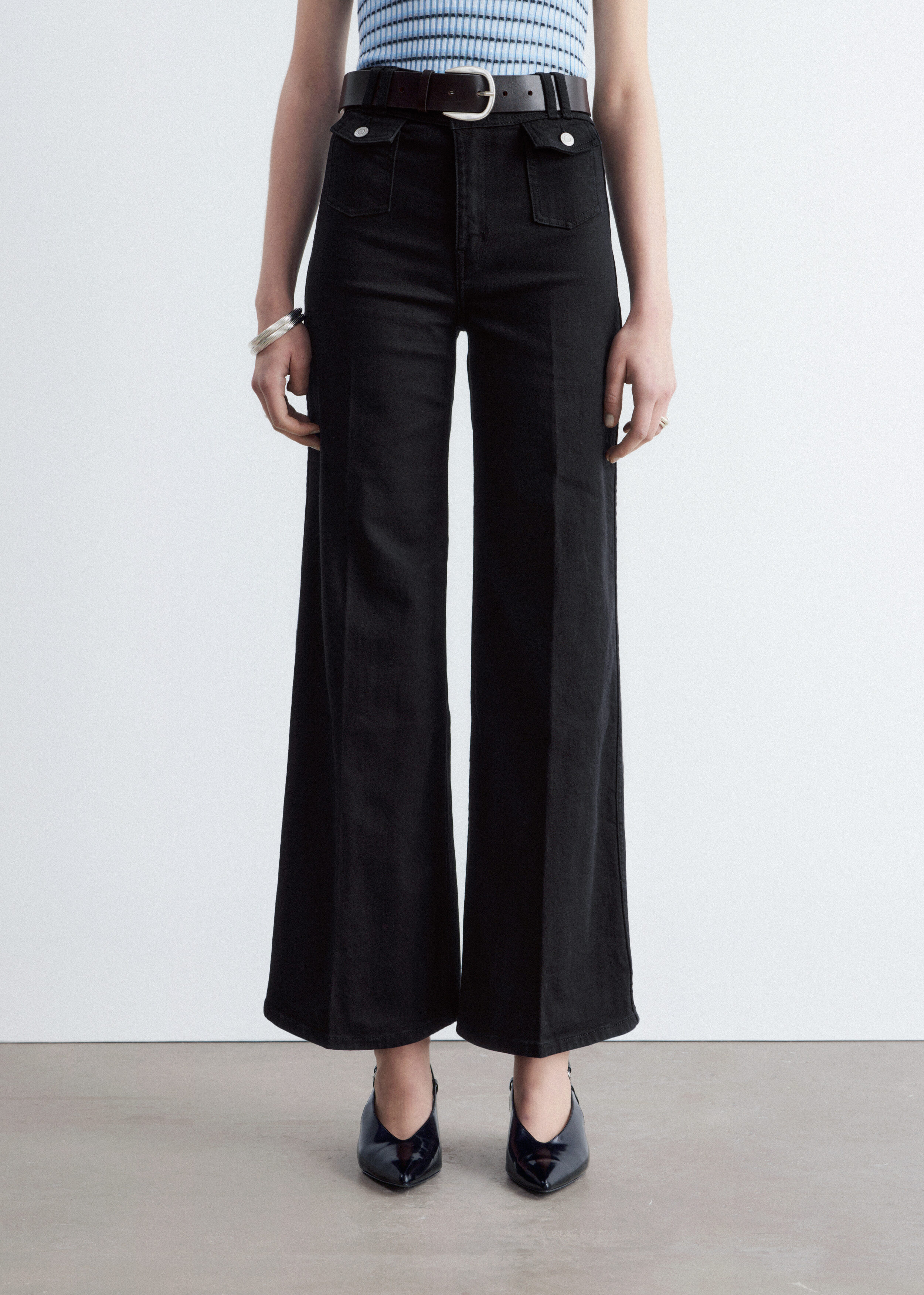 & Other Stories PRESS-CREASE FLARED JEANS
