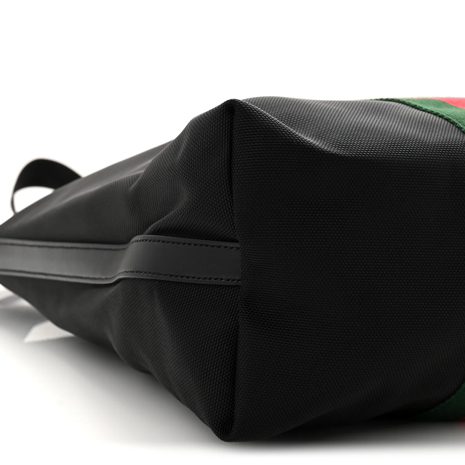 Techno Canvas Web Top Handle Shoulder Bag Black - Top Club