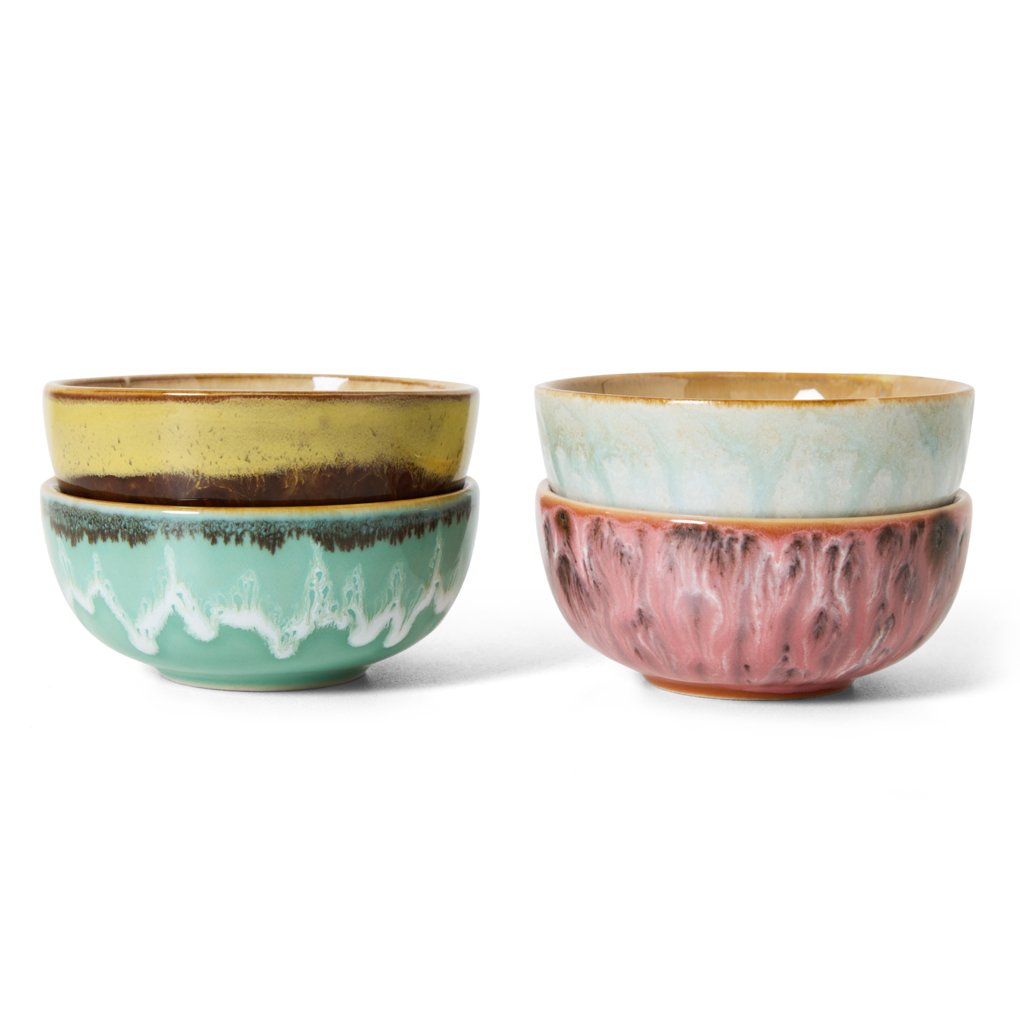 Servies 70's Ceramics kom modernist XS - set van 4