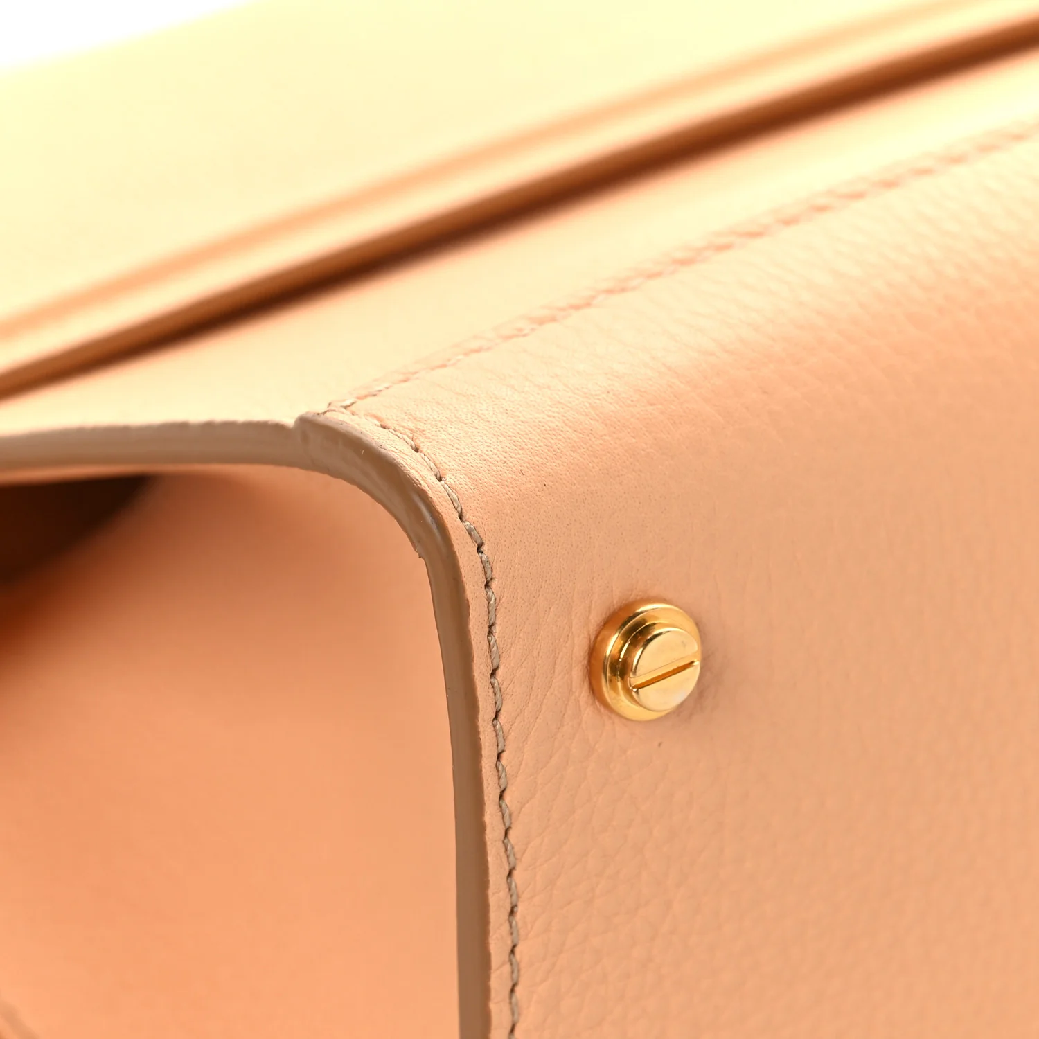 Grained Calfskin Mini Horizon Satchel Beige - Top Club