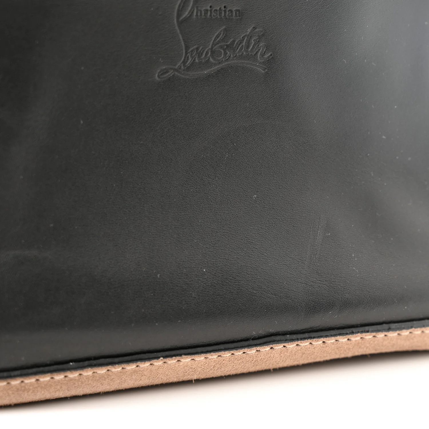 Suede Calfskin Aliosha Messenger Cappuccino Black - Top Club