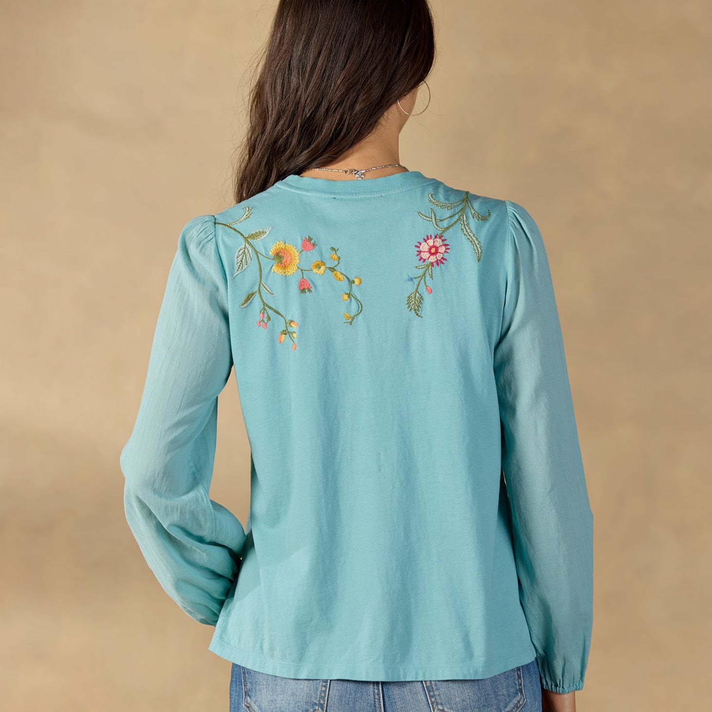 Sophia Mixed-Media Top, Petite - Sundance Living