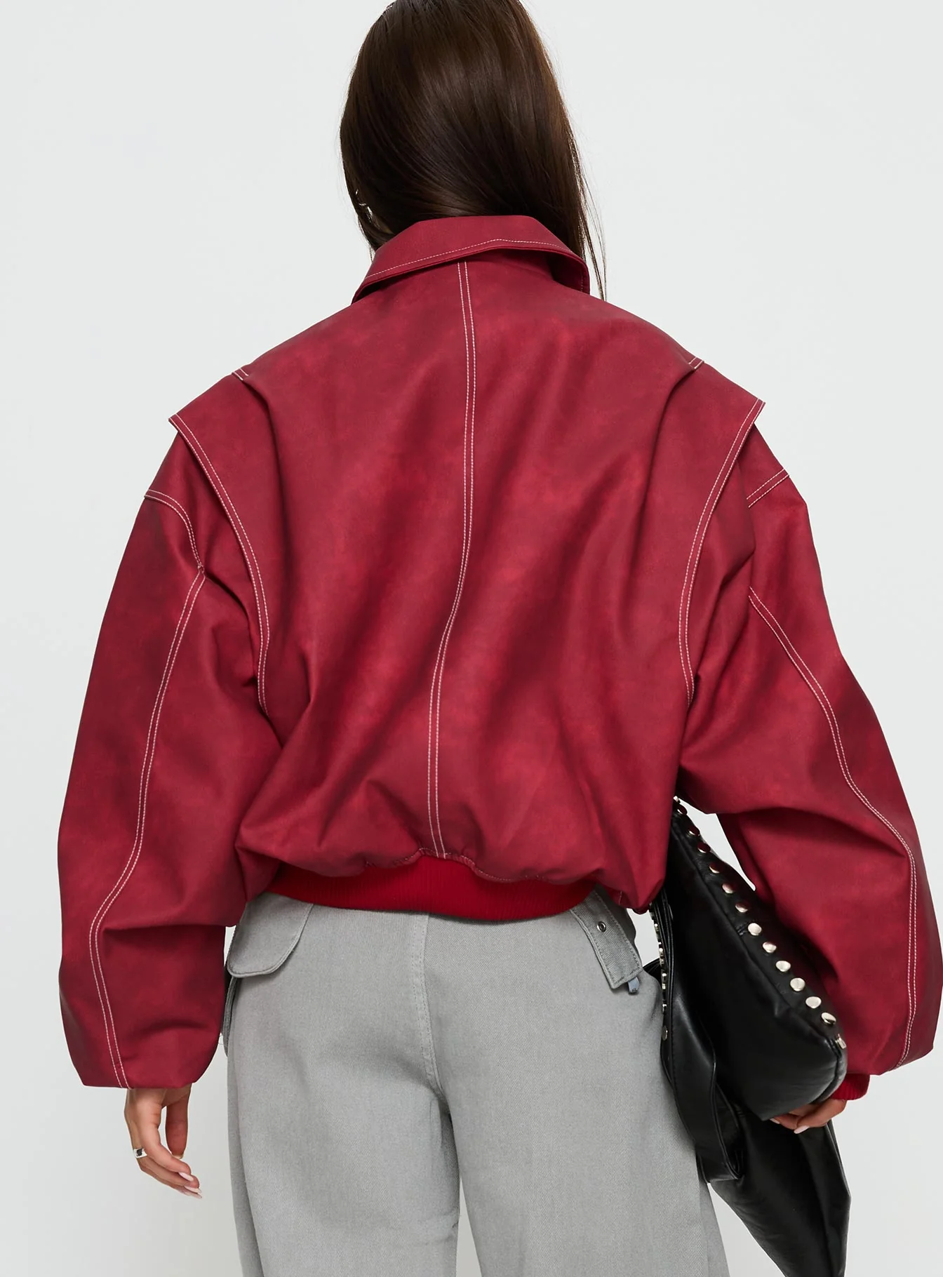 Vista Bomber Jacket Crimson
