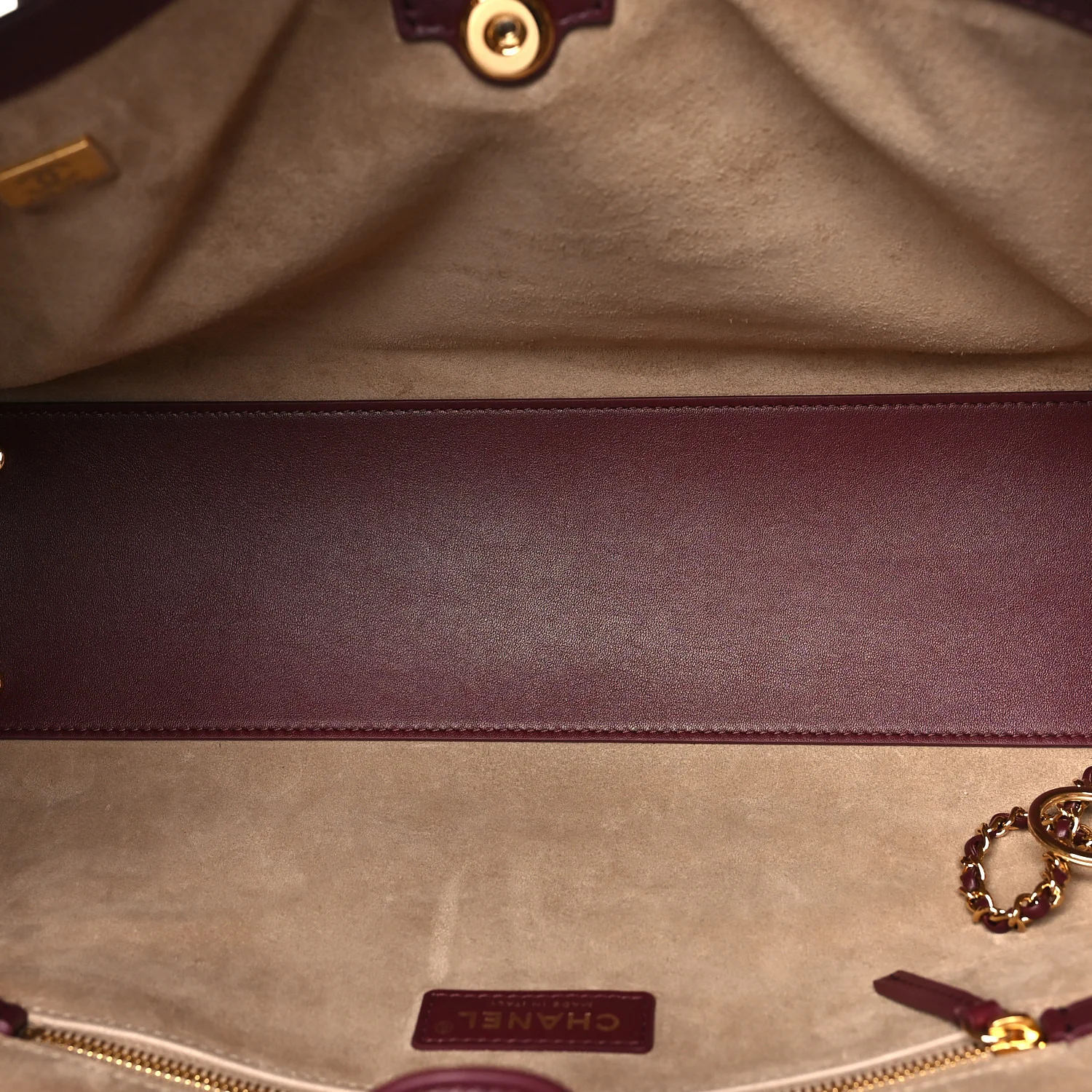 Calfskin Archetype Small Shopping Tote Dark Burgundy - Top Club