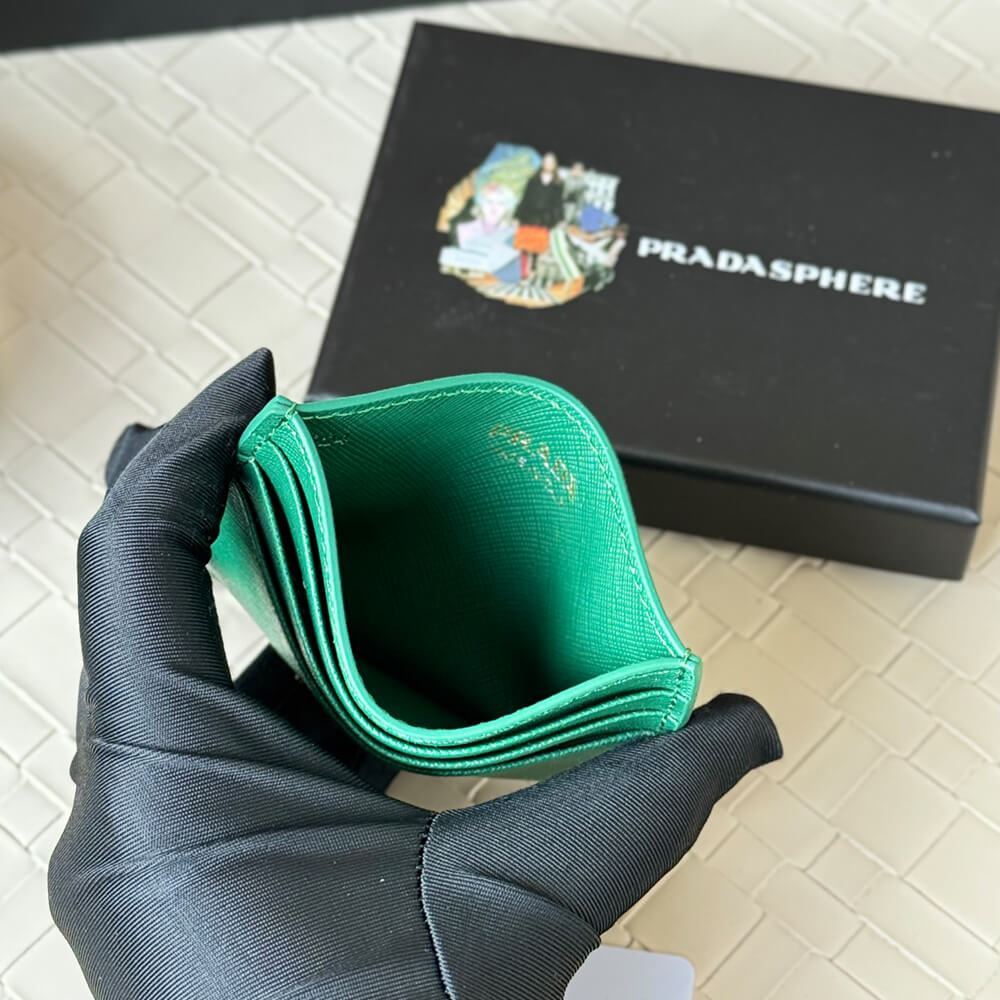 Prada Saffiano Leather Card Holder - Top Club