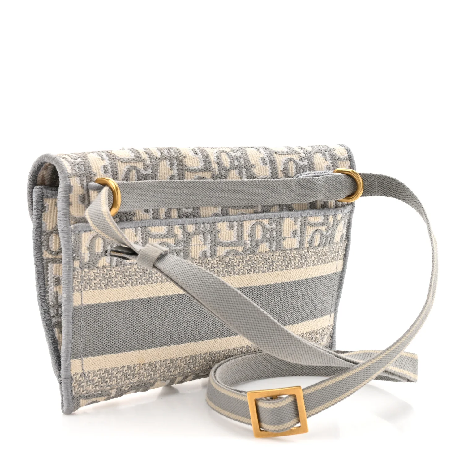 Oblique Slim Saddle Pouch Grey - Top Club