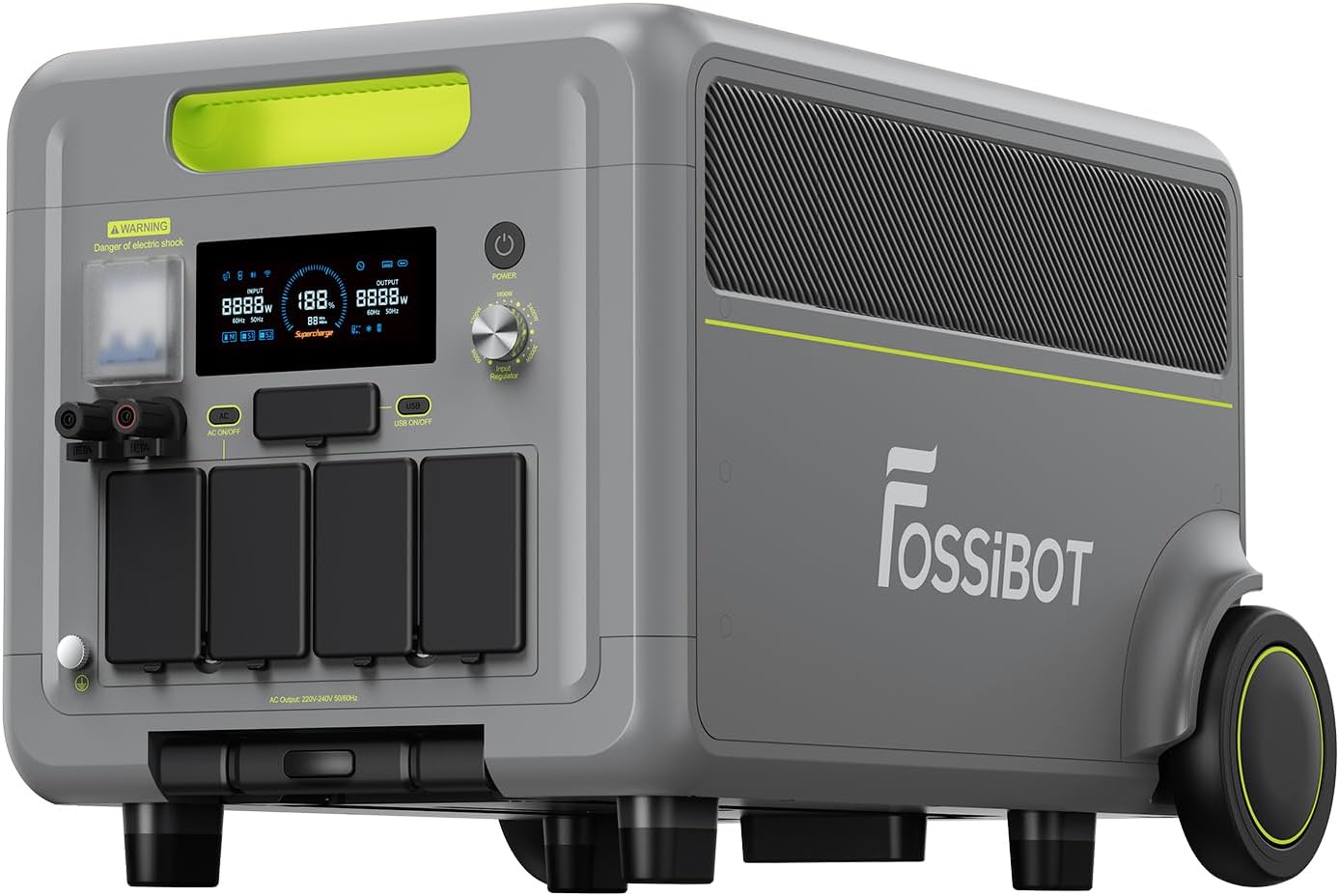 FOSSiBOT F7200 Power station LiFePO4 5222Wh Centrale elettrica portatile, CA 7200W Generatore Solare, UPS Power station Campeggio/Camper/Corrente di emergenza, 5 anni di garanzia