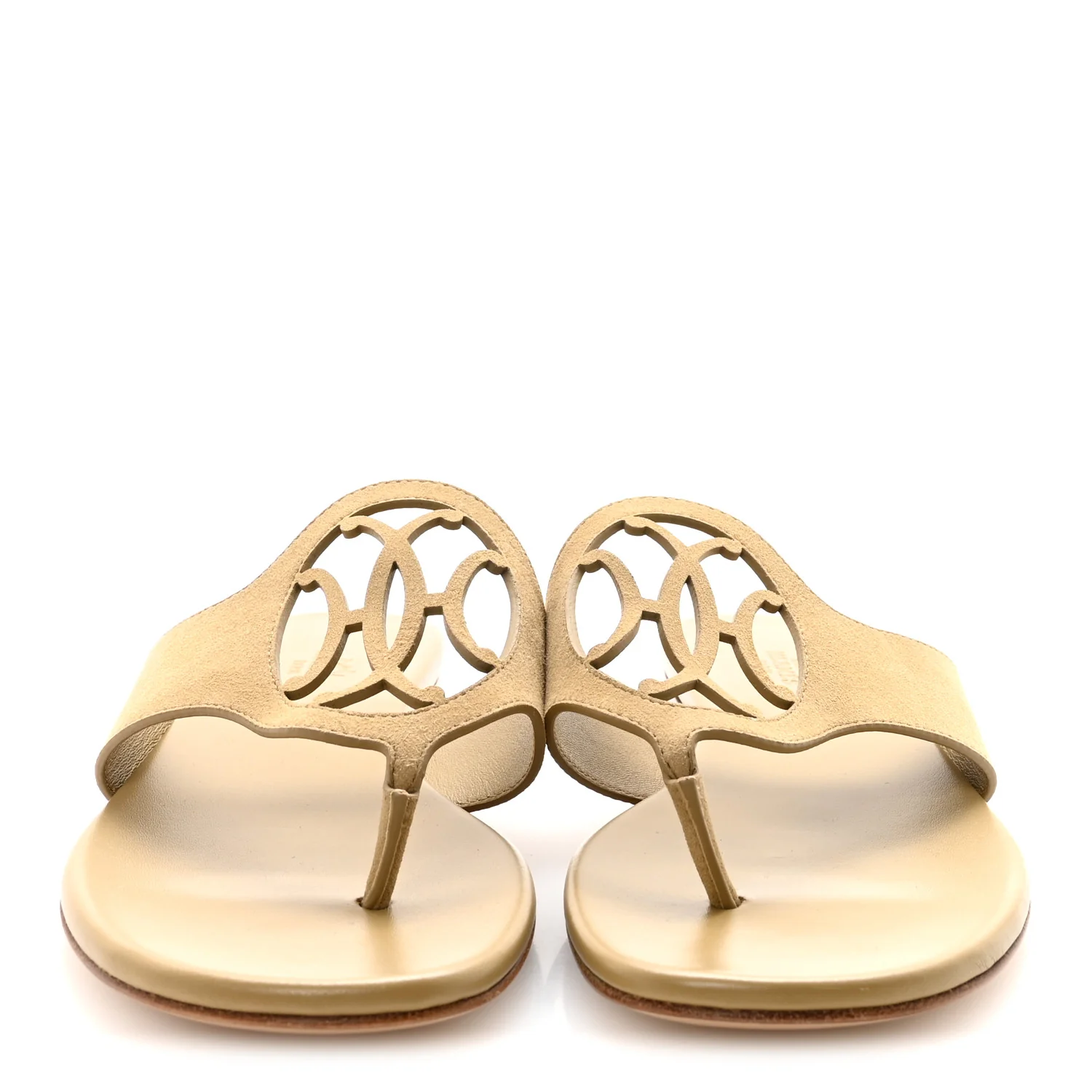 Suede Goatskin Womens Mage Sandals 38.5 Beige Albatre - Top Club