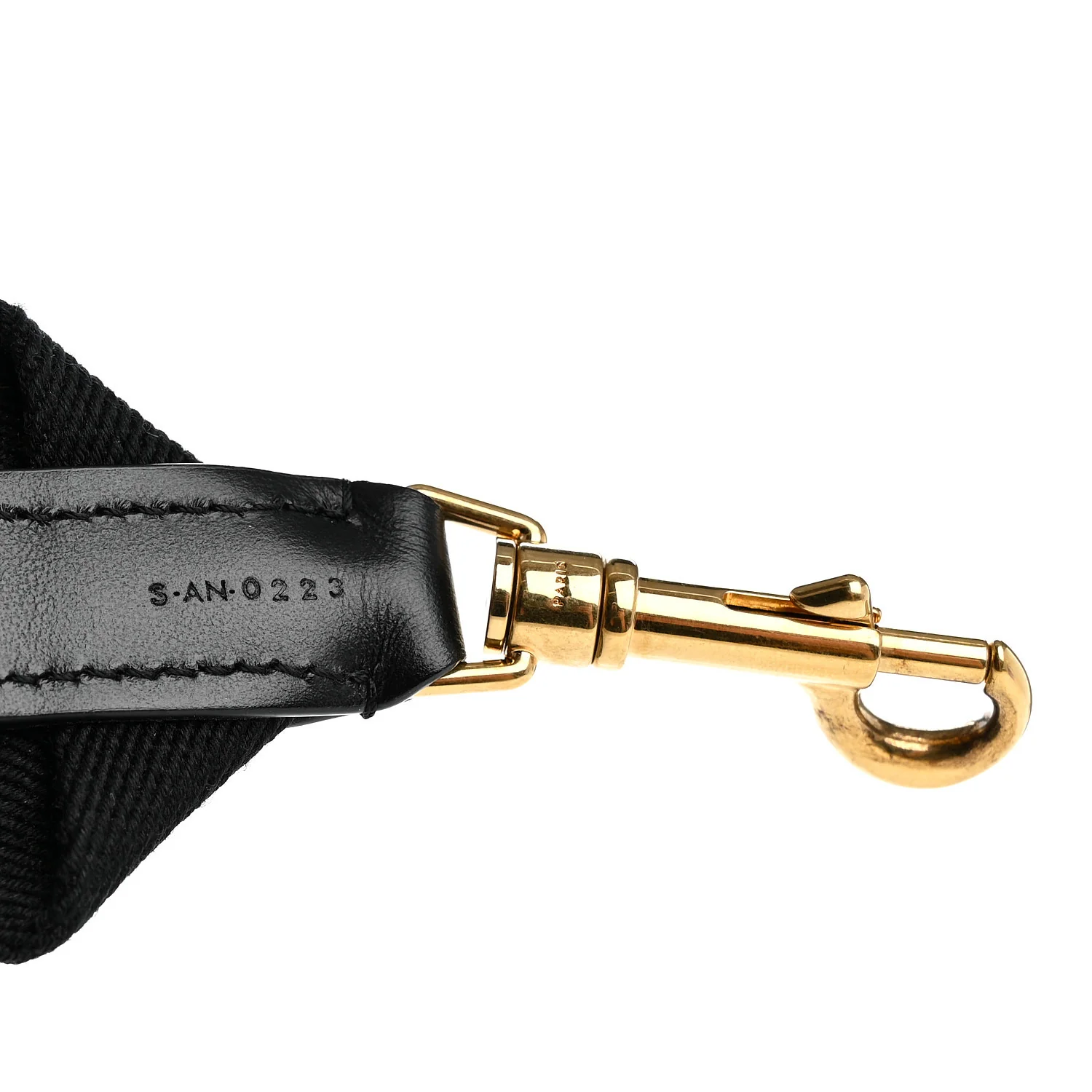 Jacquard Wool Logo Short Strap Black Beige - Top Club