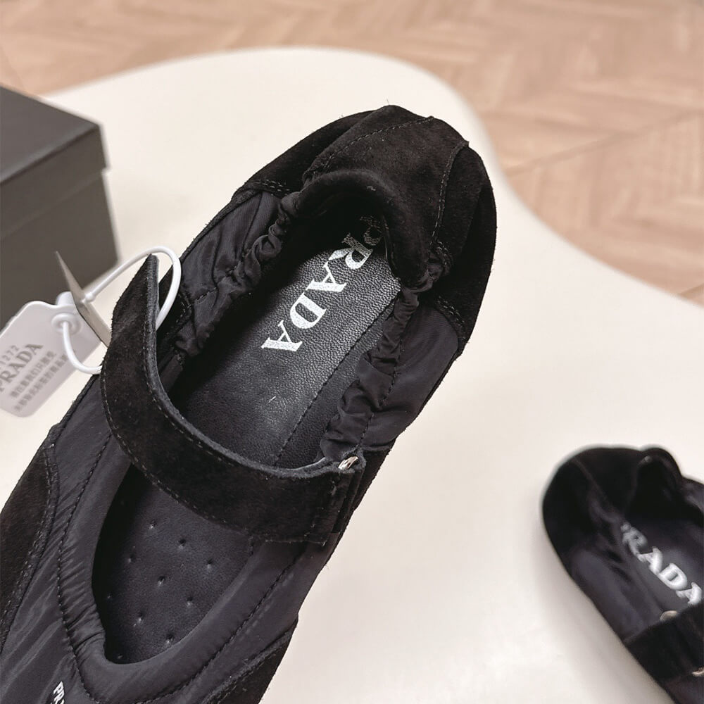 PRADA Re-Nylon and suede ballet flats - Top Club