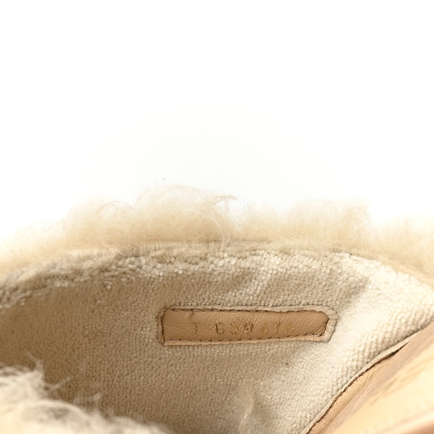 Shearling Lambskin Clogs 38 Beige - Top Club