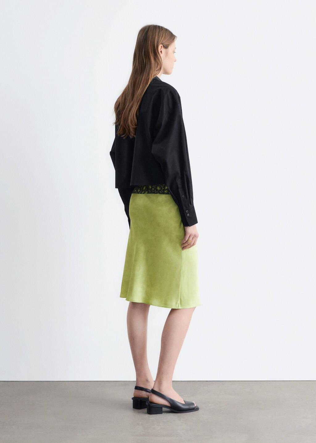 & Other Stories CROPPED OVERSIZED COTTON SHIRT