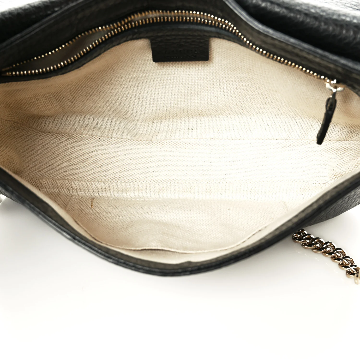 Pebbled Calfskin Medium Soho Flap Crossbody Black - Top Club