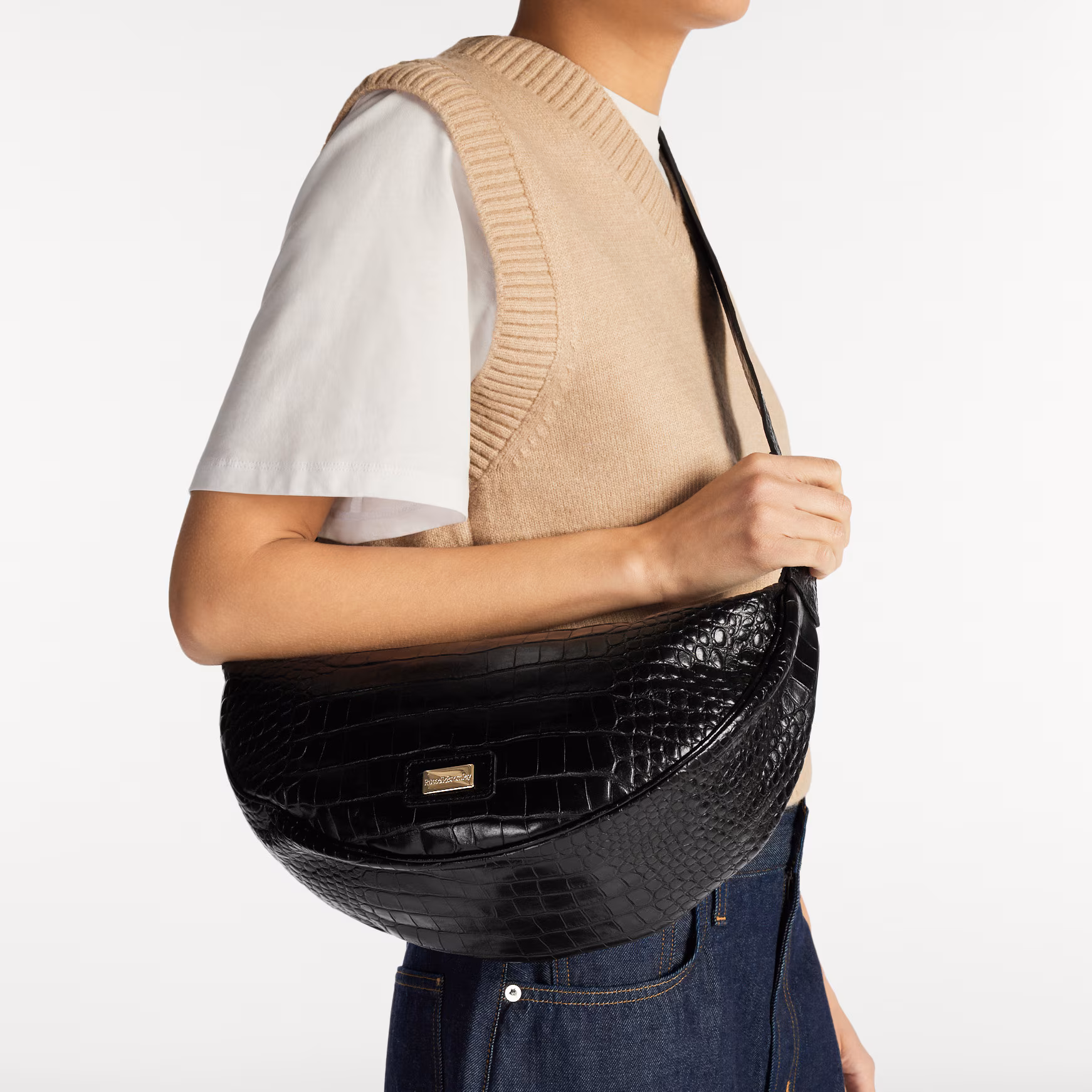 ParabolaHalf Moon Crossbody Bag