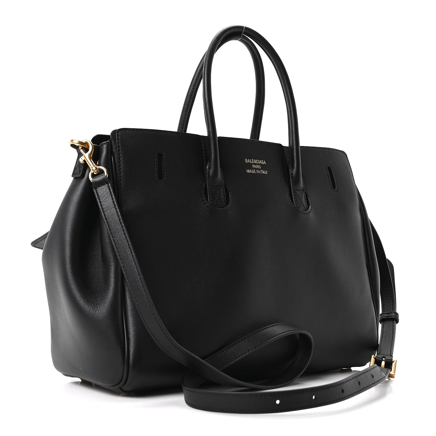 Smooth Calfskin Small Bel Air Carry All Bag Black - Top Club
