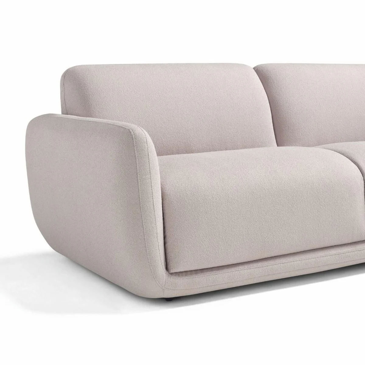 Luxury sofa bed light gray 222 cm - fold-out living room sofa
