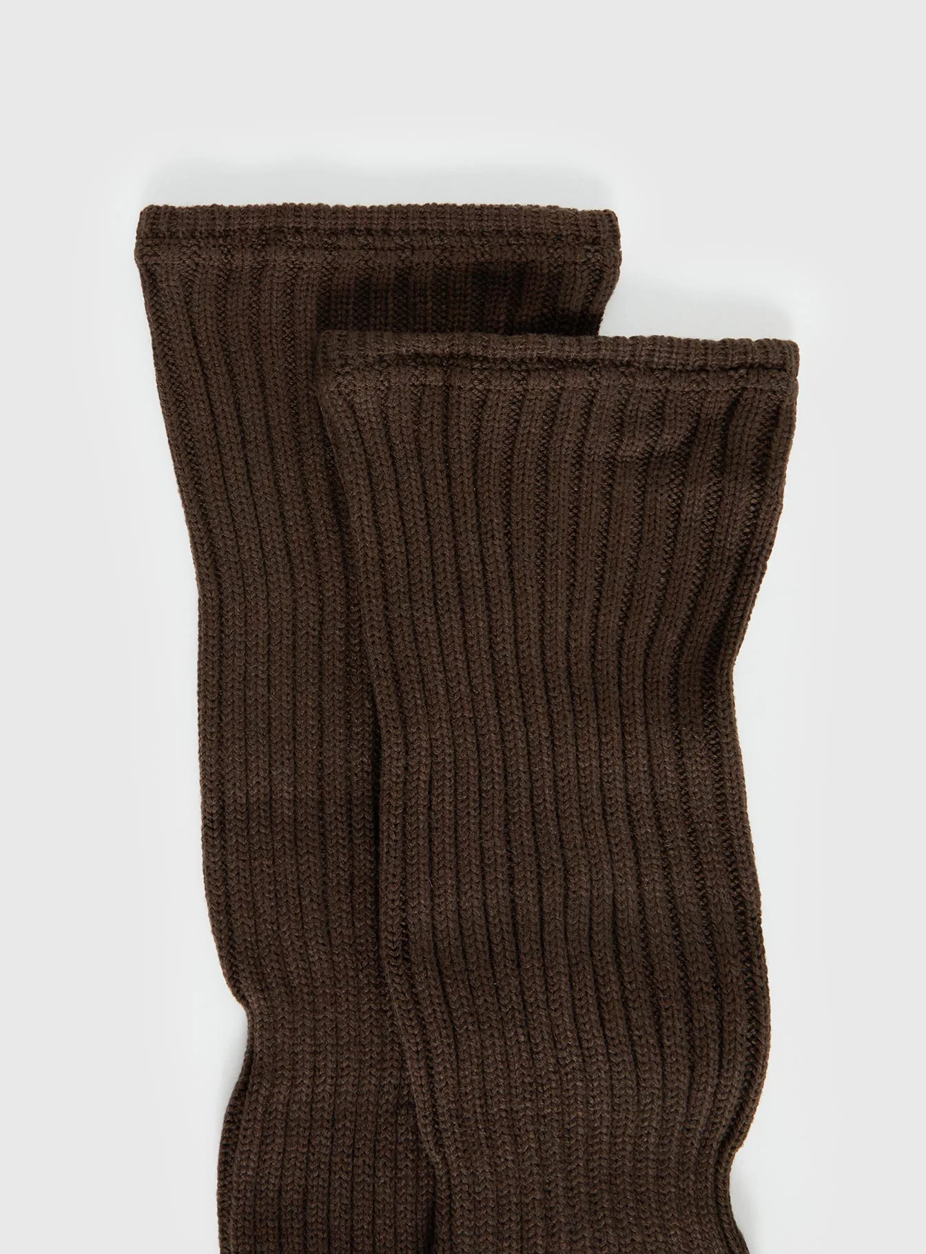 Past And Present Ribbed Socks Brown