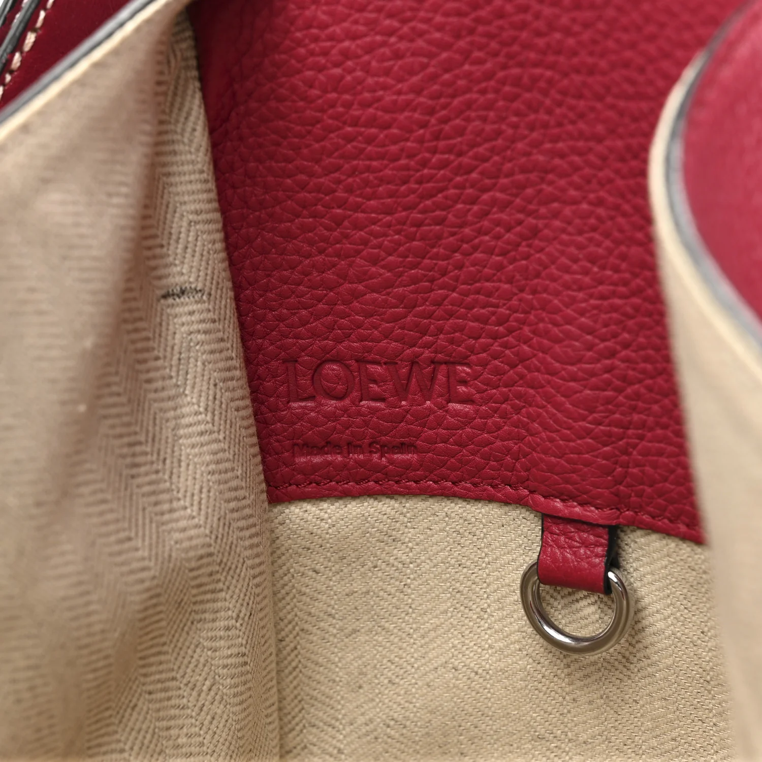 Grained Calfskin Small Hammock Shoulder Bag Raspberry - Top Club