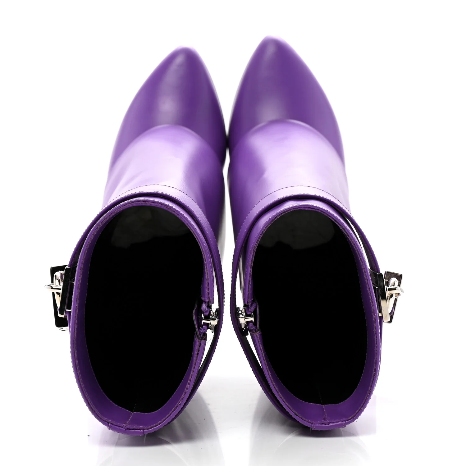 Calfskin Shark Lock Ankle Boots 38 Ultraviolet - Top Club