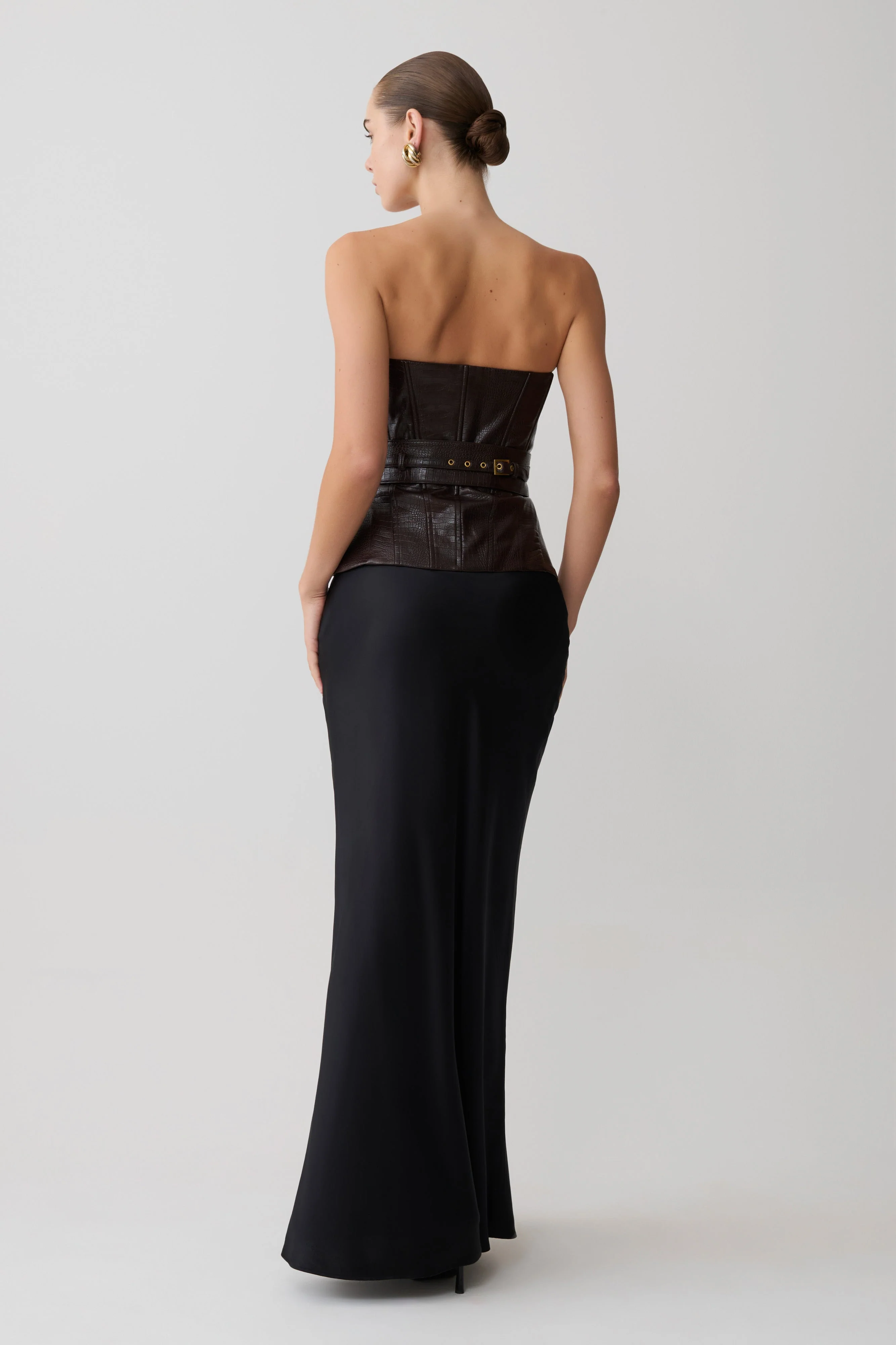 Sabrina Silk Blend Maxi Skirt - Black