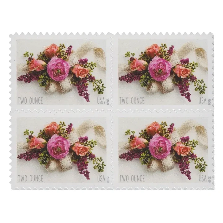 (2020) USPS Garden Corsage Wedding Postage Stamps