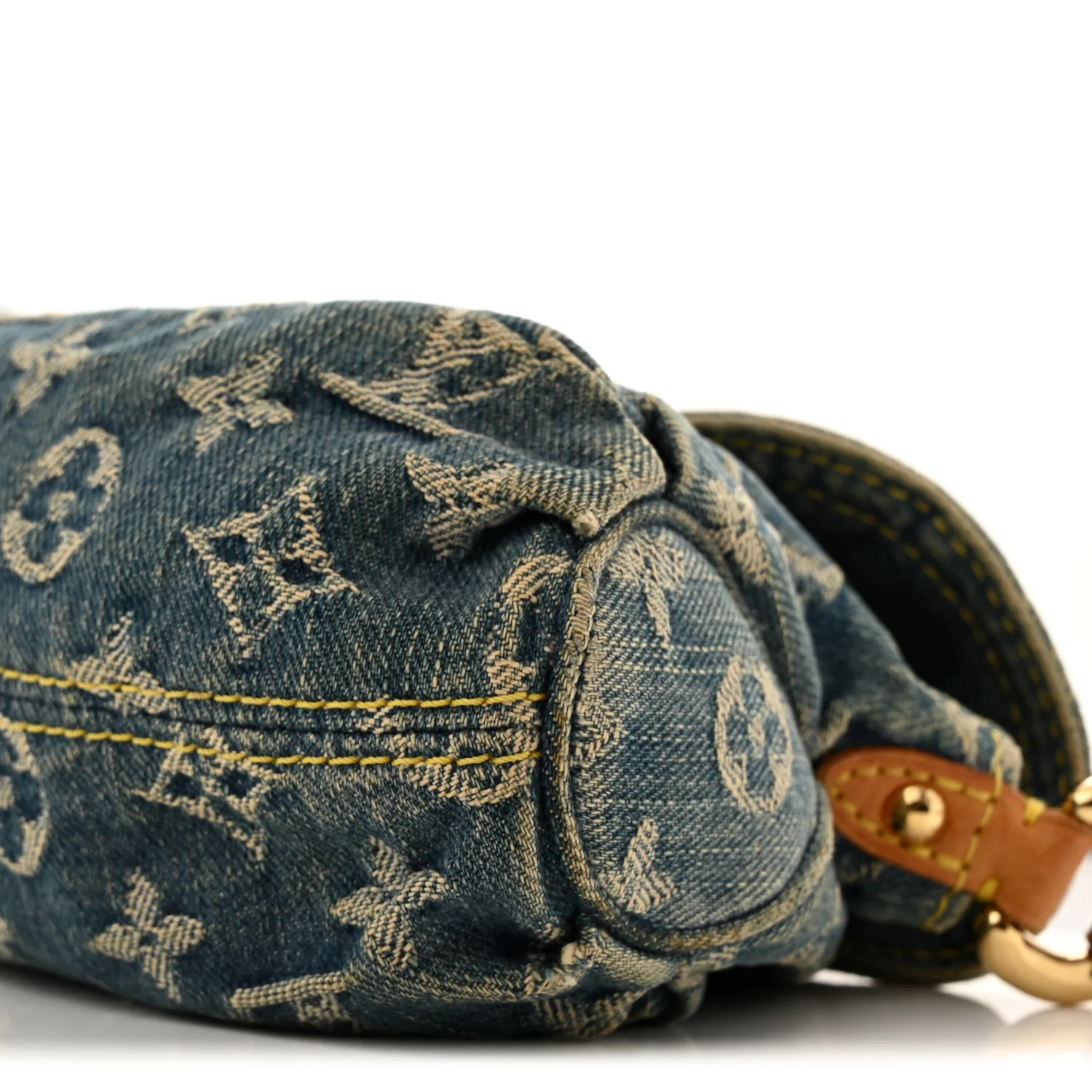 Monogram Denim Mini Pleaty Blue - Top Club