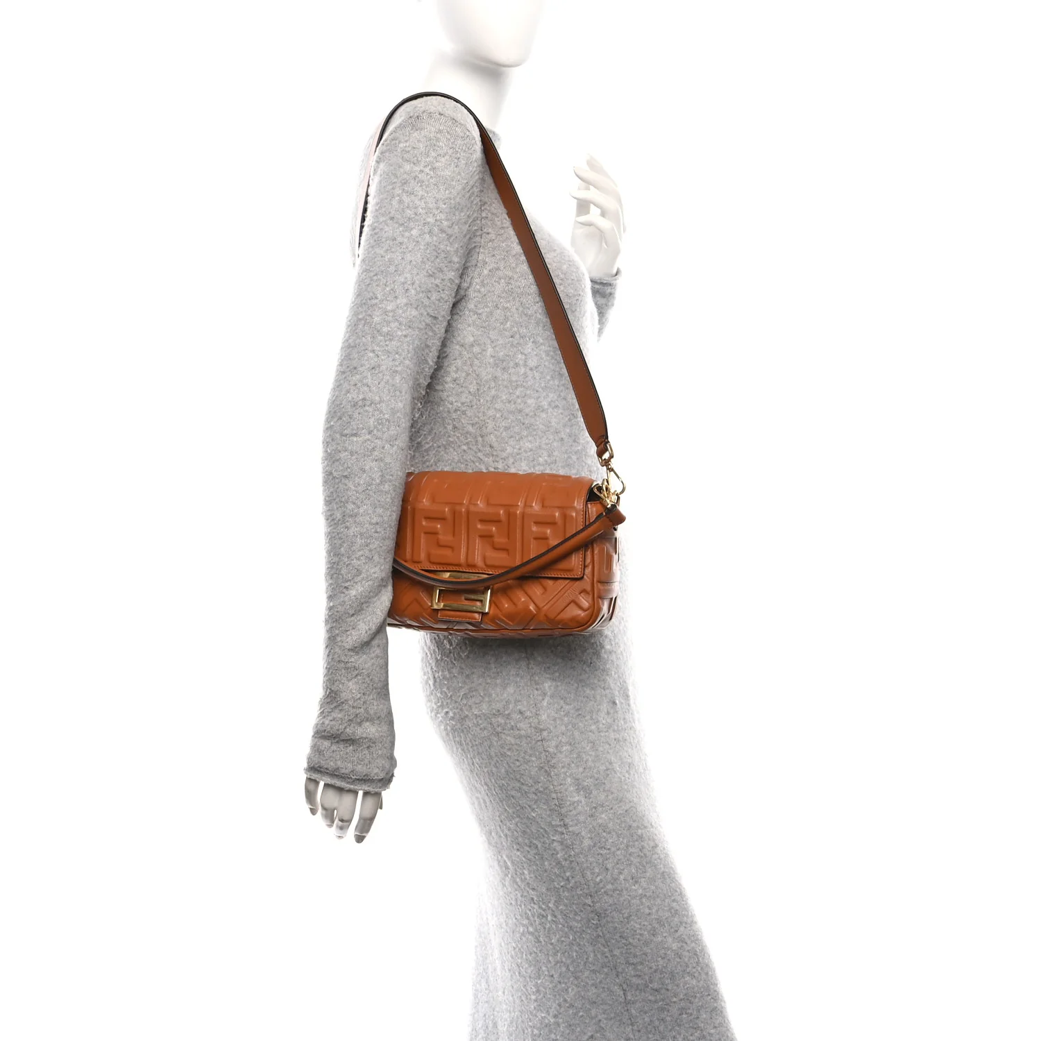 Nappa FF 1974 Embossed Baguette Coloniale