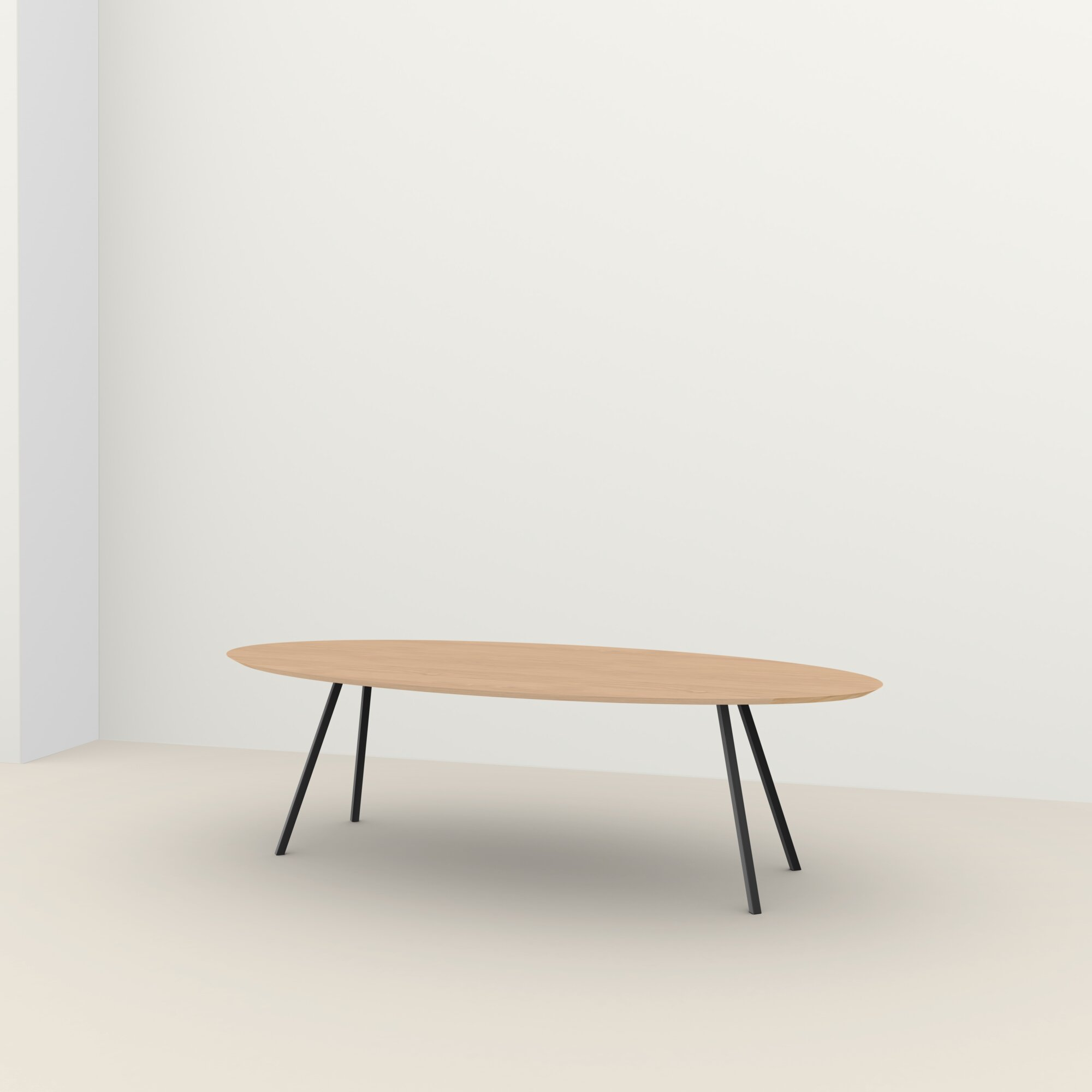 Studio HENK tafel Slim Co Ovaal, zwart frame - Smart Collect