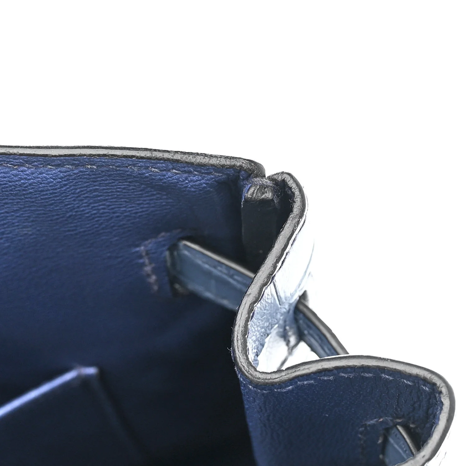 Matte Porosus Crocodile Birkin 30 Bleu Brighton - Top Club