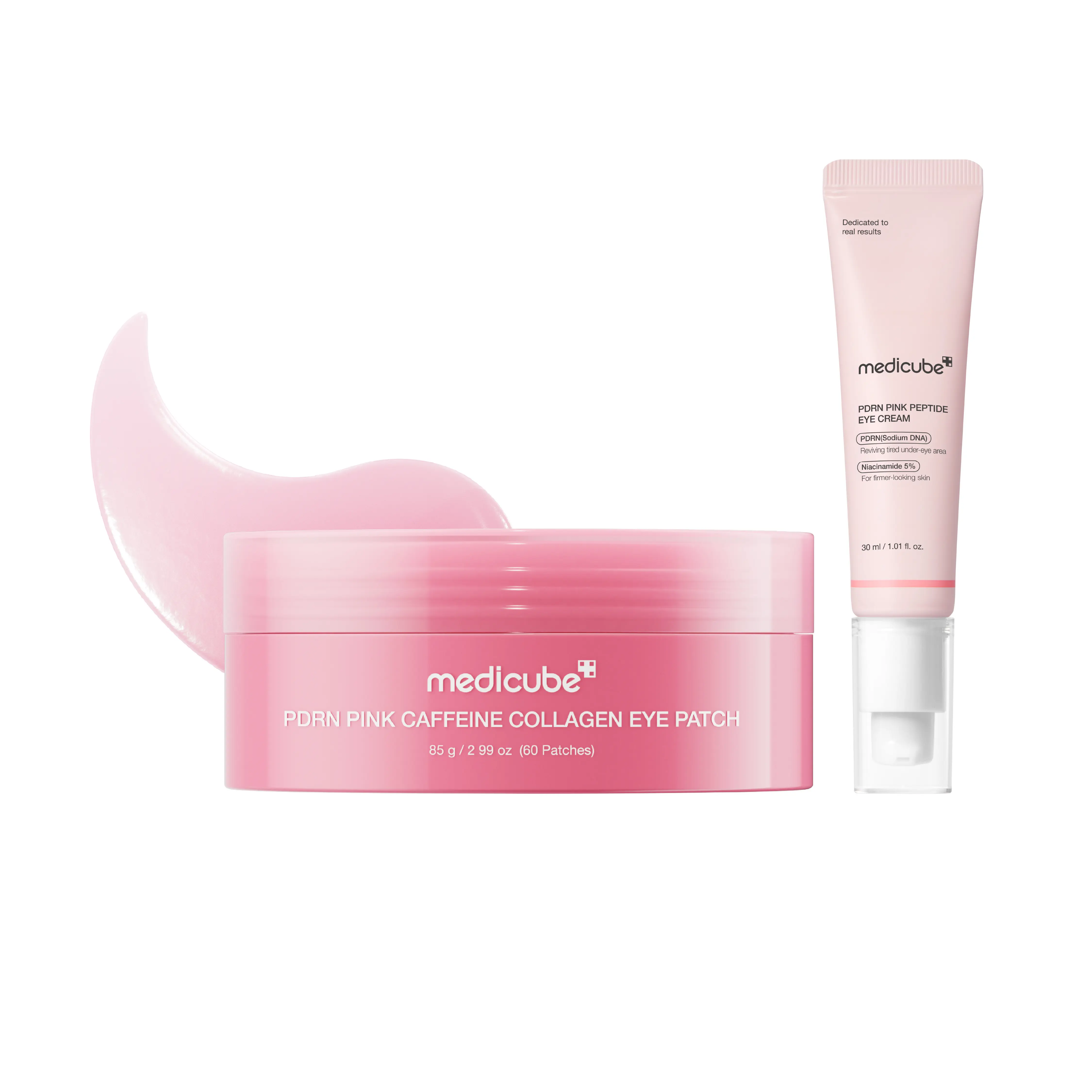 [NEW] [medicube] PDRN Pink Caffeine Collagen Eye Patch for Night Care - Fuller-Looking Eye Area, Under-Eye Puffiness, Dark Circles Care for Smooth, Radiant & Youthful-Looking| Korean Skincare, K-Beauty
