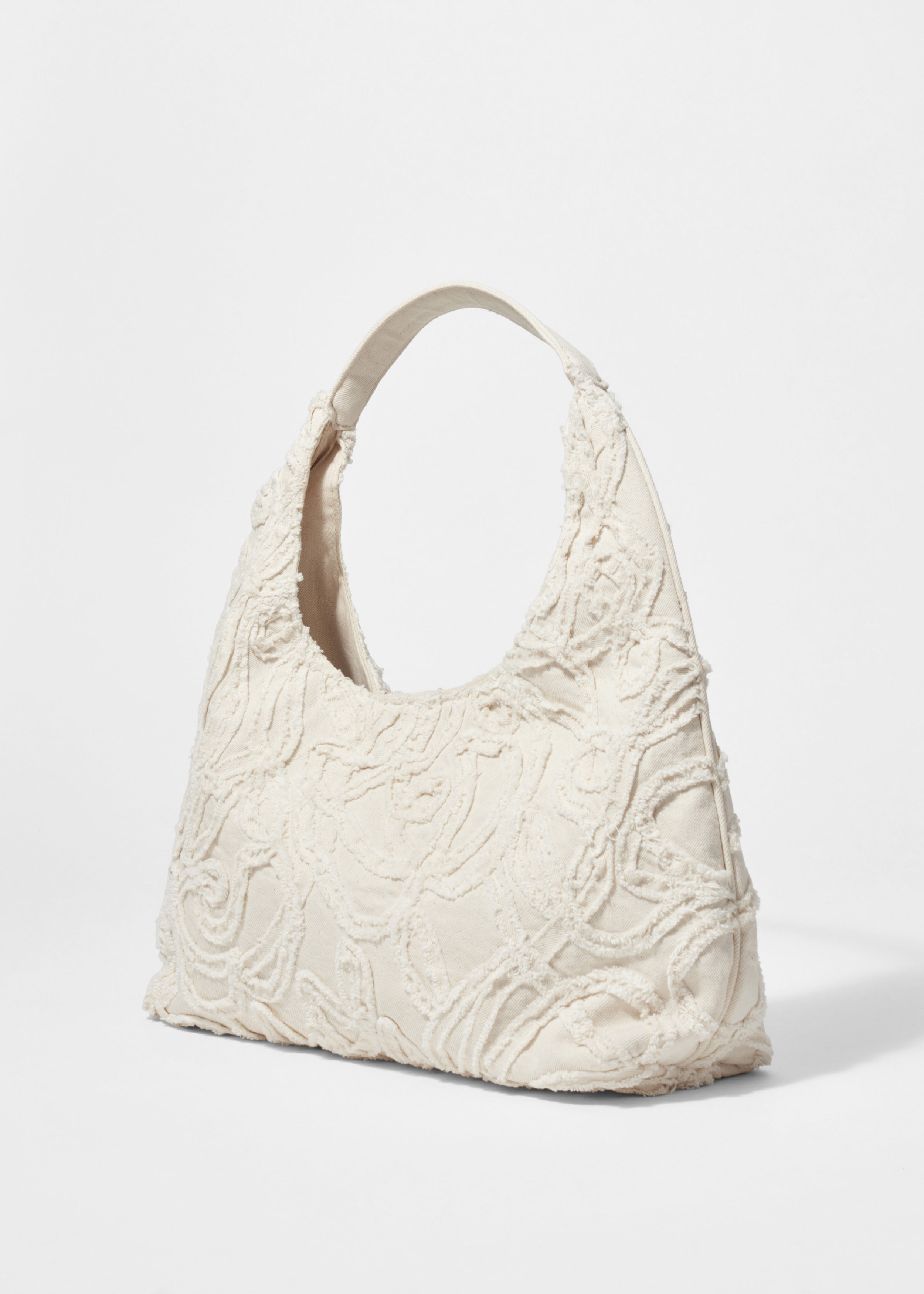 & Other Stories SMALL APPLIQUÉD DENIM TOTE BAG