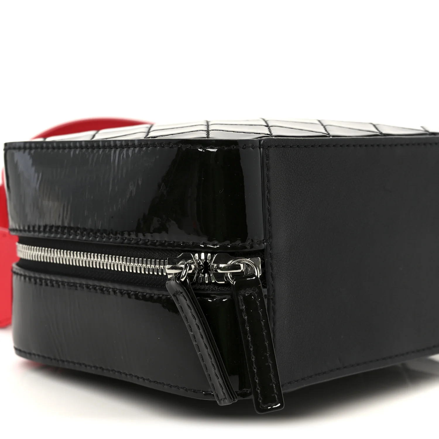 Patent Quilted Travel Kit Vanity Case Black - Top Club