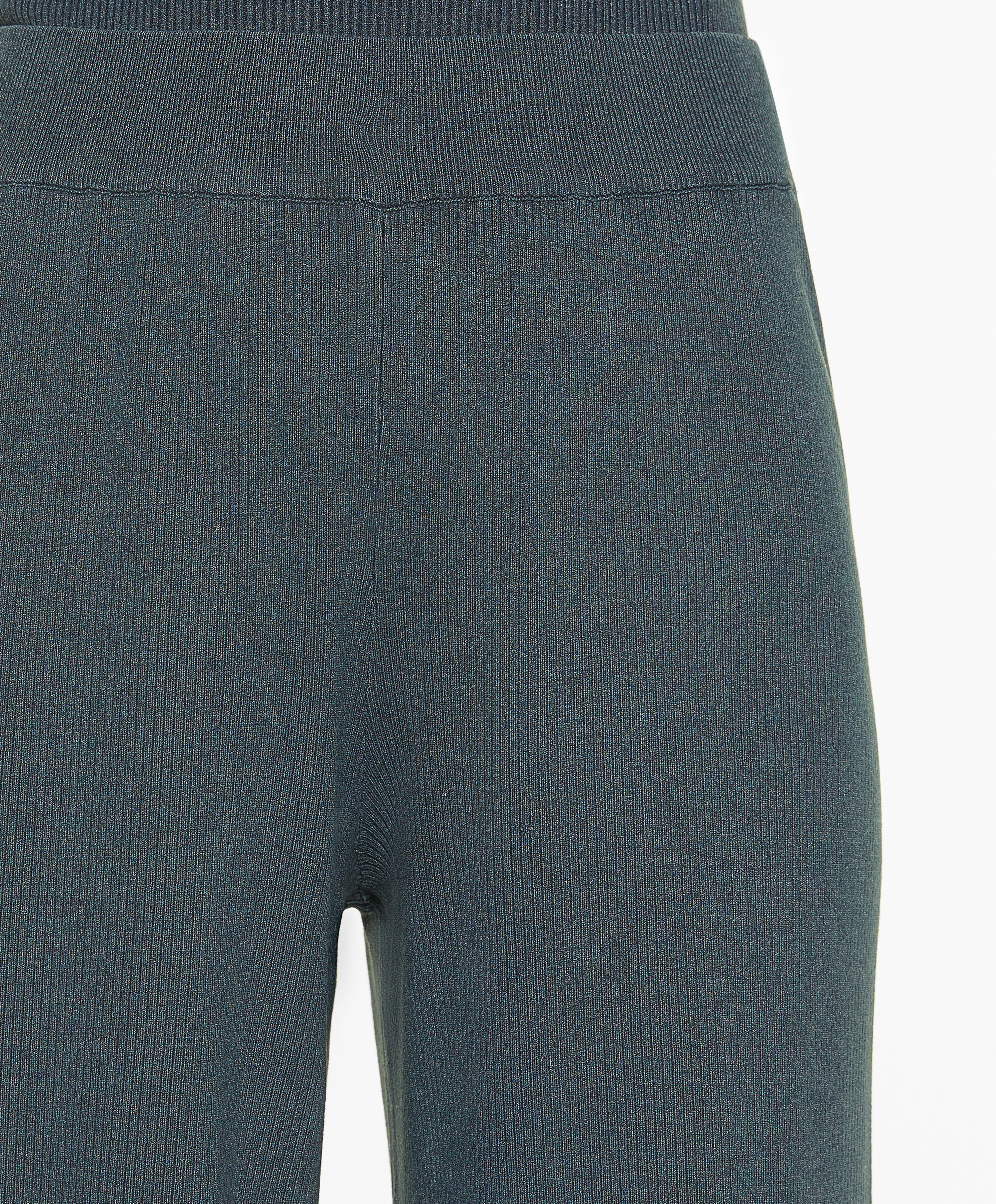 OYSHO Rib-knit straight-leg trousers