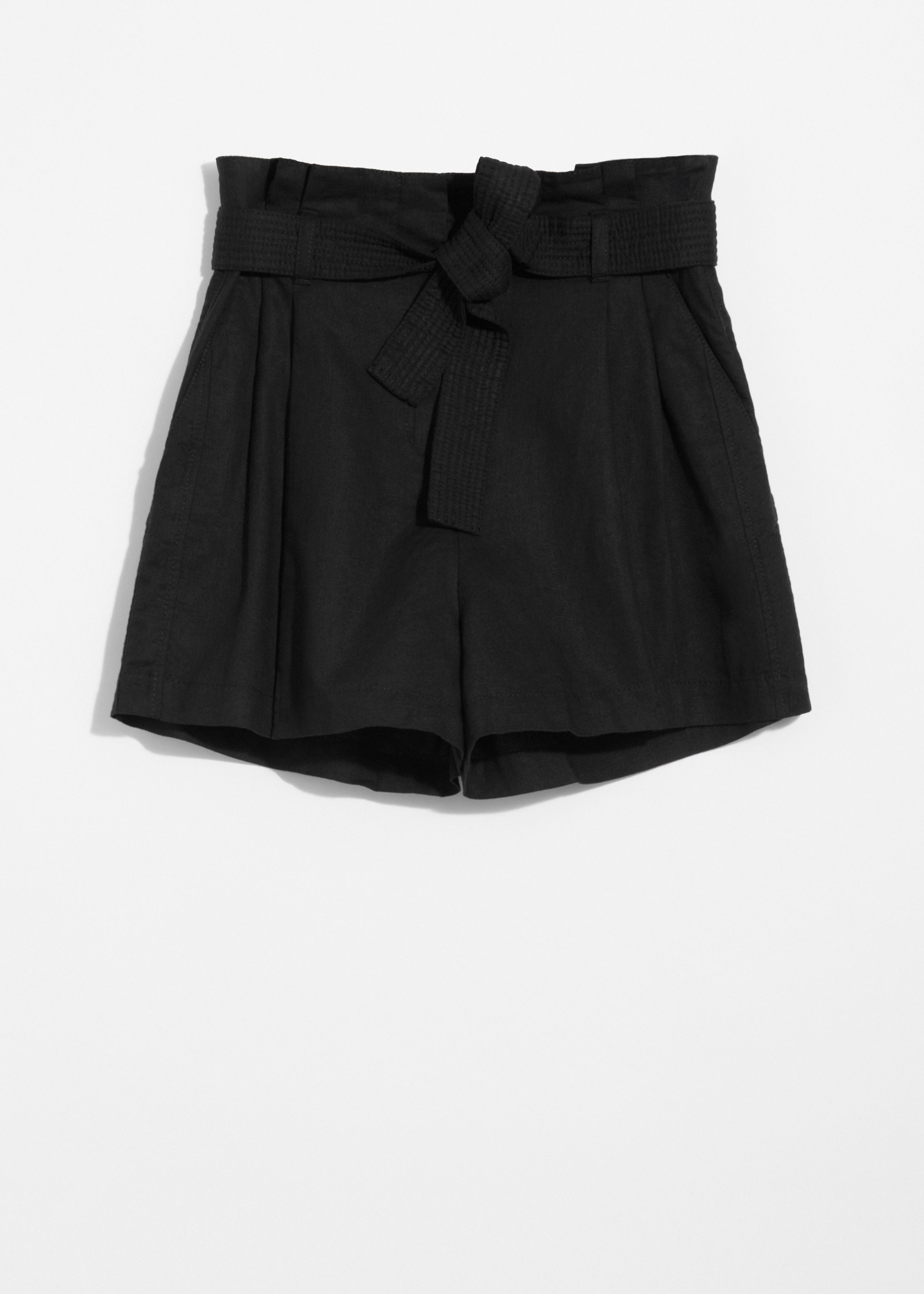 & Other Stories LINEN-BLEND PAPERBAG SHORTS