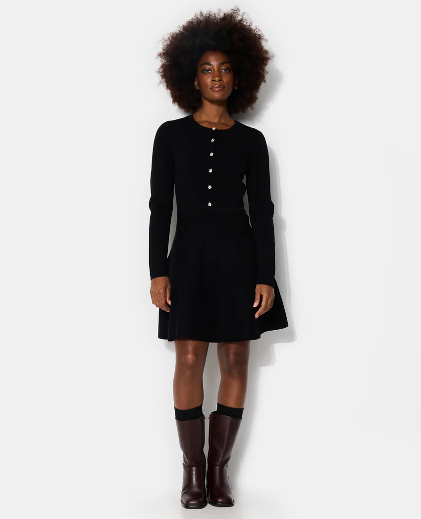 Pimkie Robe en maille forme patineuse avec boutons