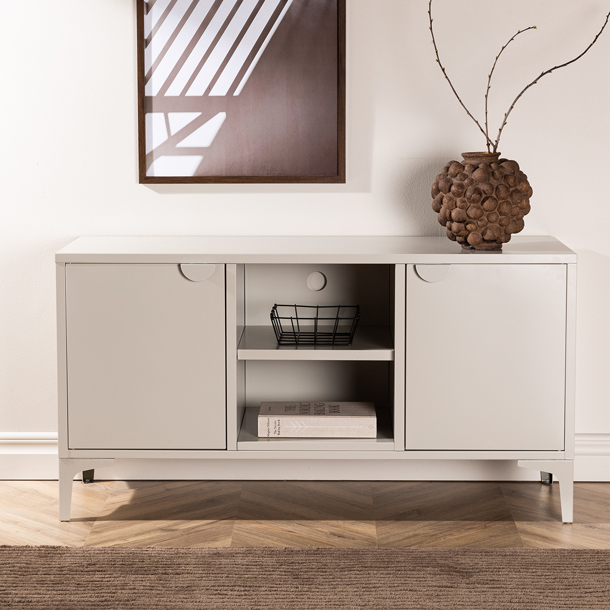 Tv-meubel Frederik metaal Beige