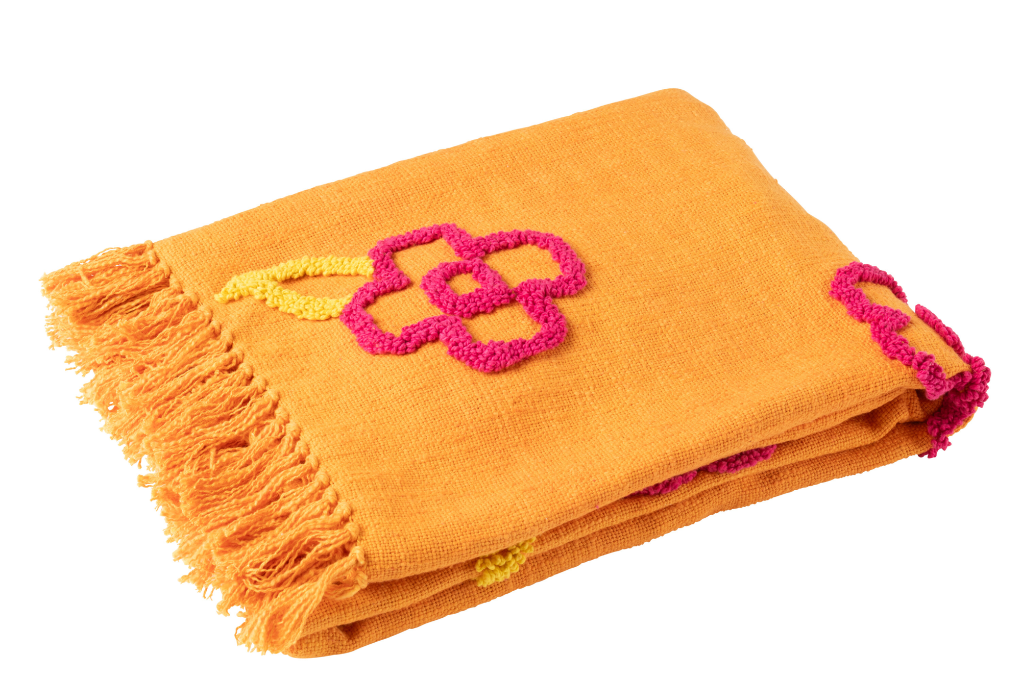 Plaid bloemen Oranje Roze Geel