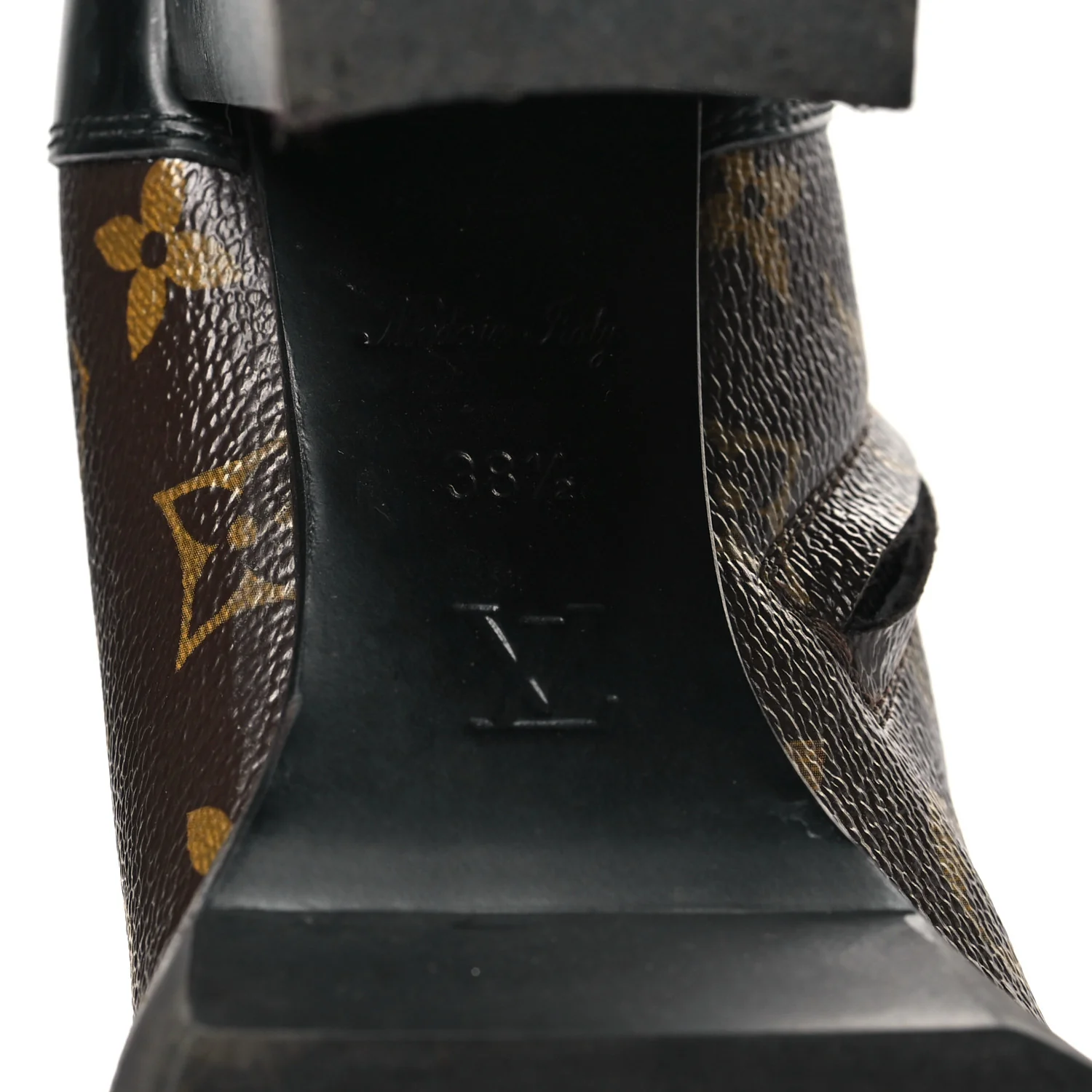 Patent Calfskin Monogram Star Trail Ankle Boots 38.5 Black - Top Club