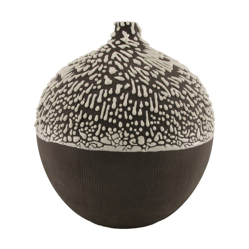 Vase ceramic black white