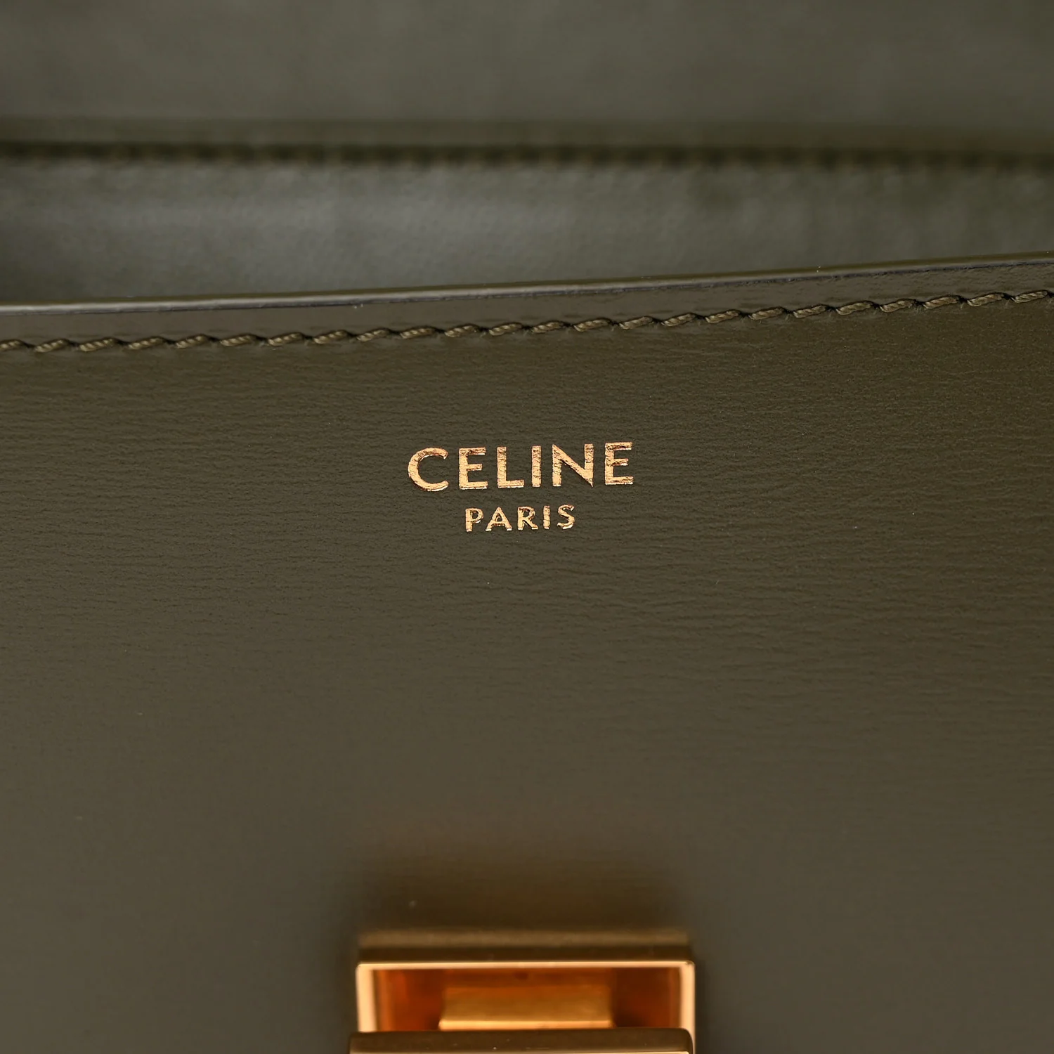 Box Calfskin Teen Classic Box Flap Bag Dark Olive - Top Club