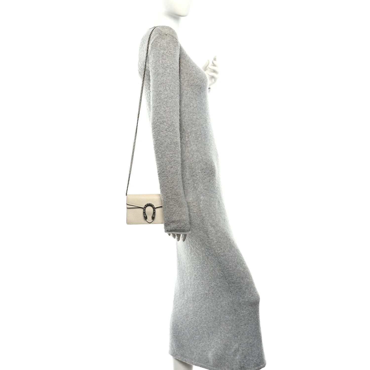 Dollar Calfskin Crystal Super Mini Dionysus Shoulder Bag Mystic White Black Diamond