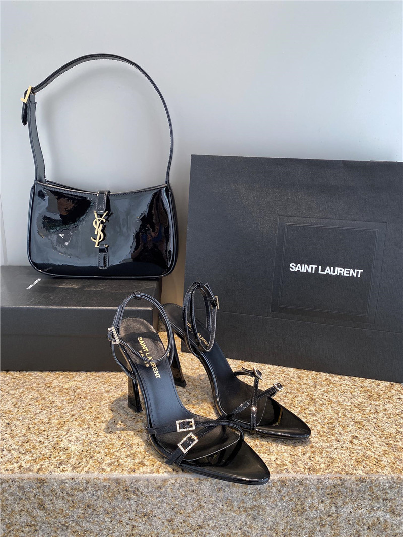 YSL new rhinestone buckle high-heeled sandals - Sneaker Replica Workshop