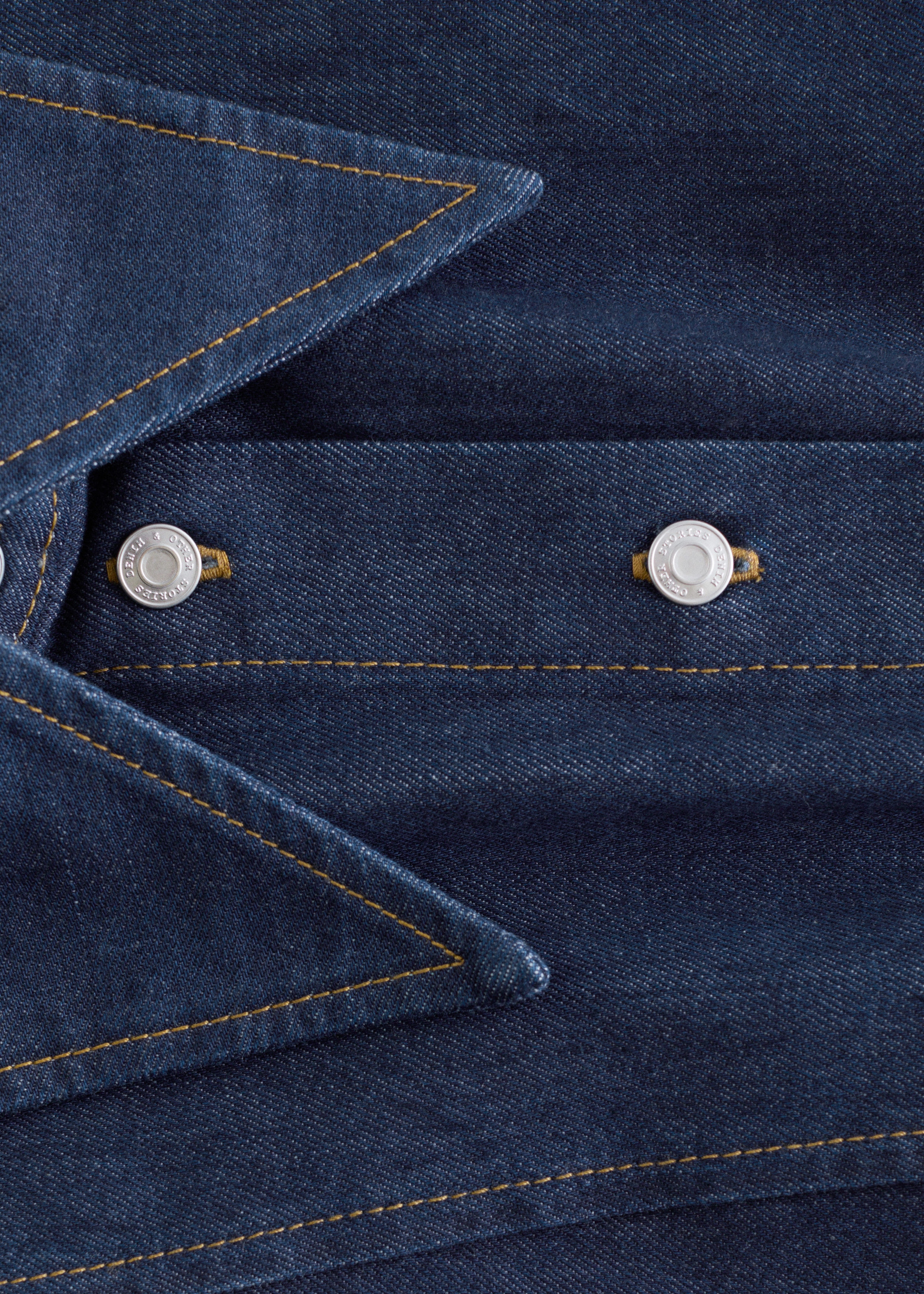 & Other Stories TOPSTITCHED DENIM SHIRT