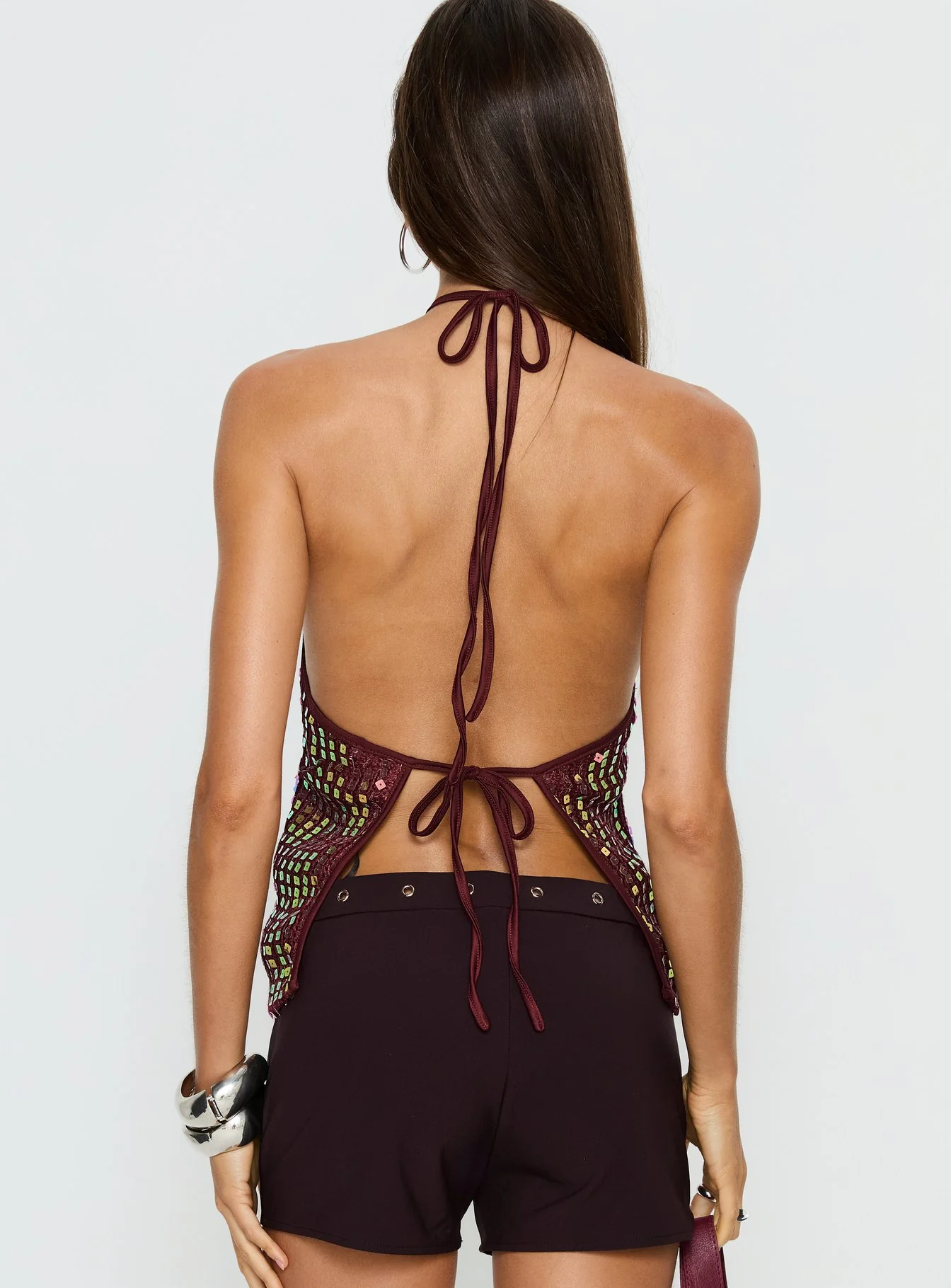 September Sunsets Halter Top Wine