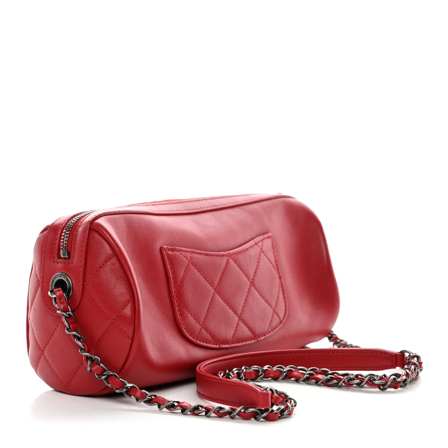 Calfskin Chain 20s Signature Bowling Bag Red - Top Club