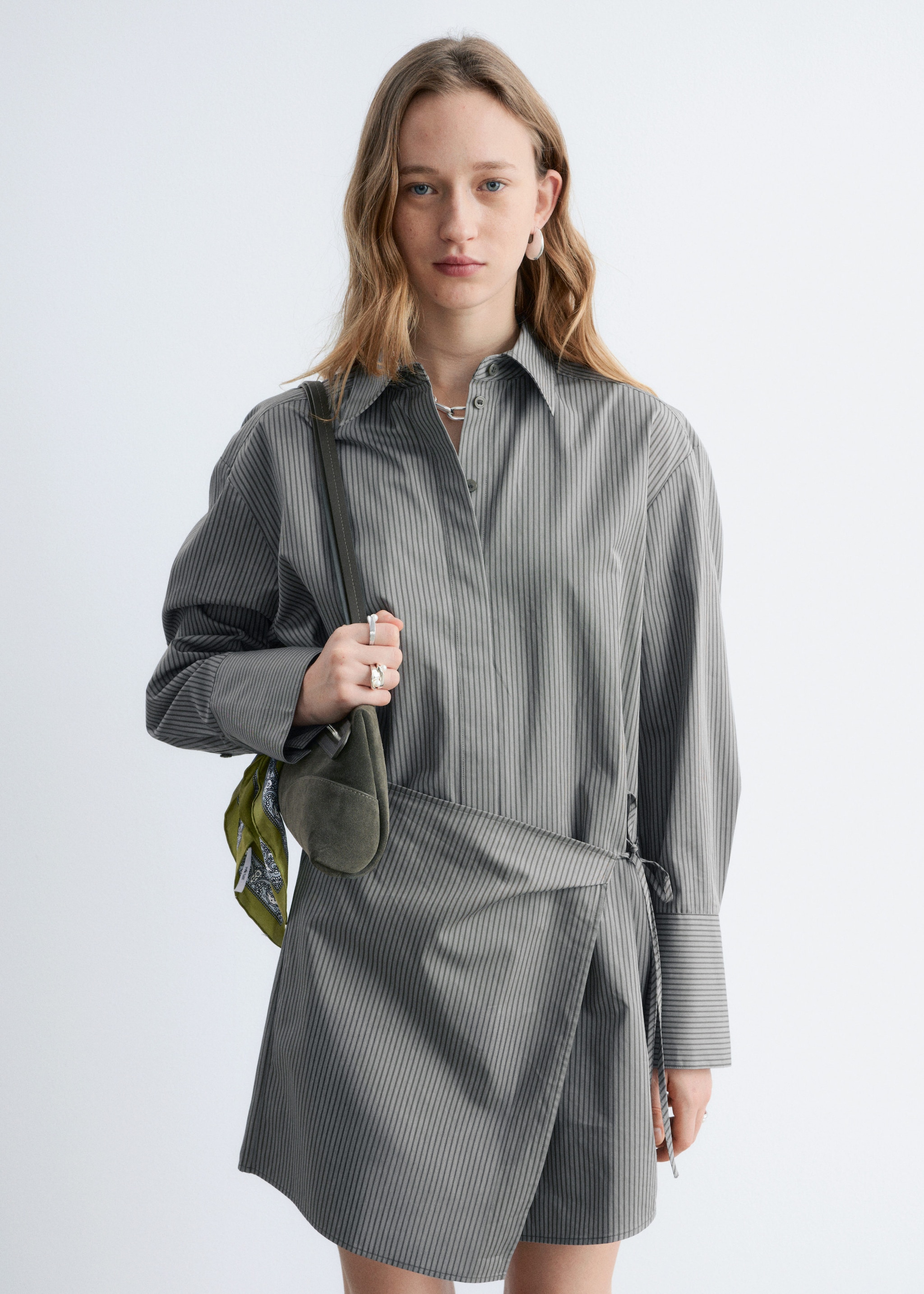& Other Stories WRAP SHIRT MINI DRESS
