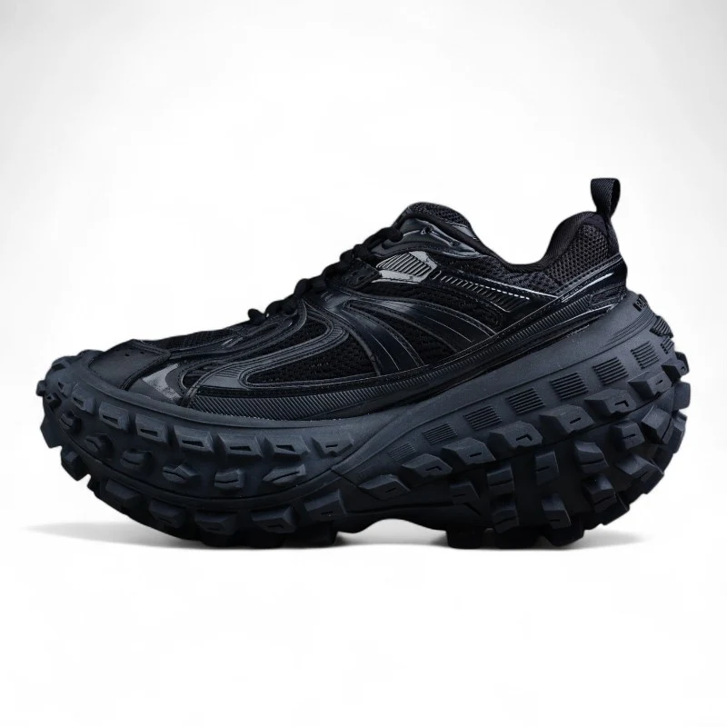 Balenciaga Defender Rubber Platform Sneakers in Black - Sneaker Replica Workshop