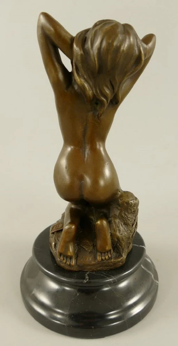 Art Nouveau bronze decorative figure woman bronze / black H. 21 cm